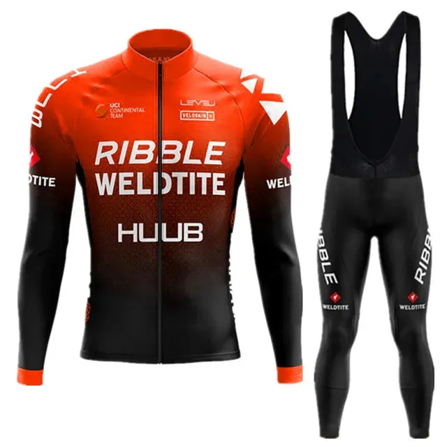 Autumn Cycling Jersey Set Long Sleeve Kit 2023 New HUUB Cycling Clothing Sports breathable Men Road Bike Suit MTB Pants Wear