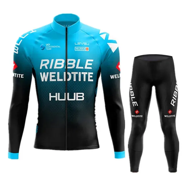 Autumn Cycling Jersey Set Long Sleeve Kit 2023 New HUUB Cycling Clothing Sports breathable Men Road Bike Suit MTB Pants Wear