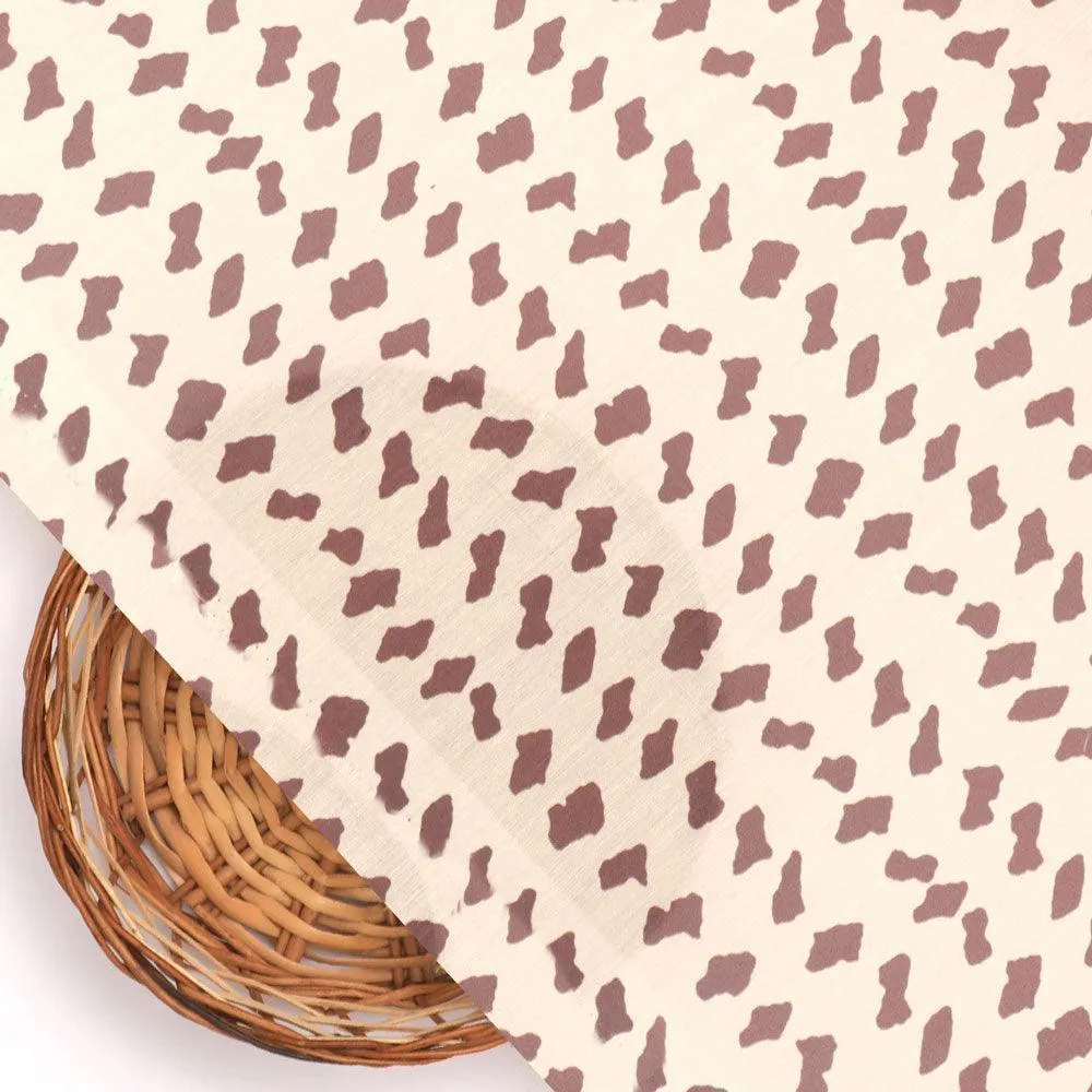 Brown Stones Digital Printed Fabric - Kora Silk