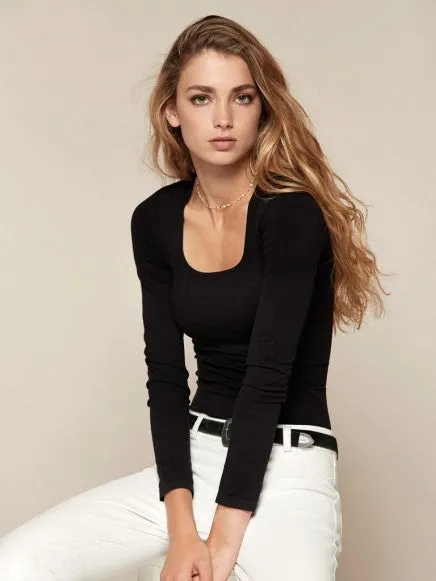 Casual Style Basic Shirt - Wide Square Neck