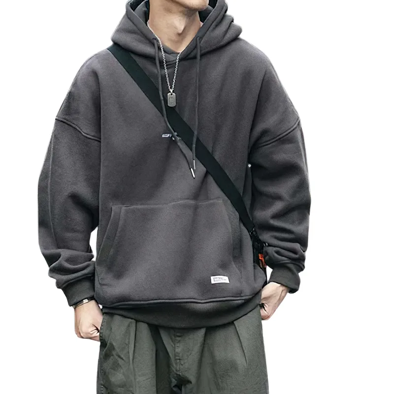 Cool Thin Fleece Hoodie For Men / Male Casual Streetwear / Stylish Hip Hop Clothing