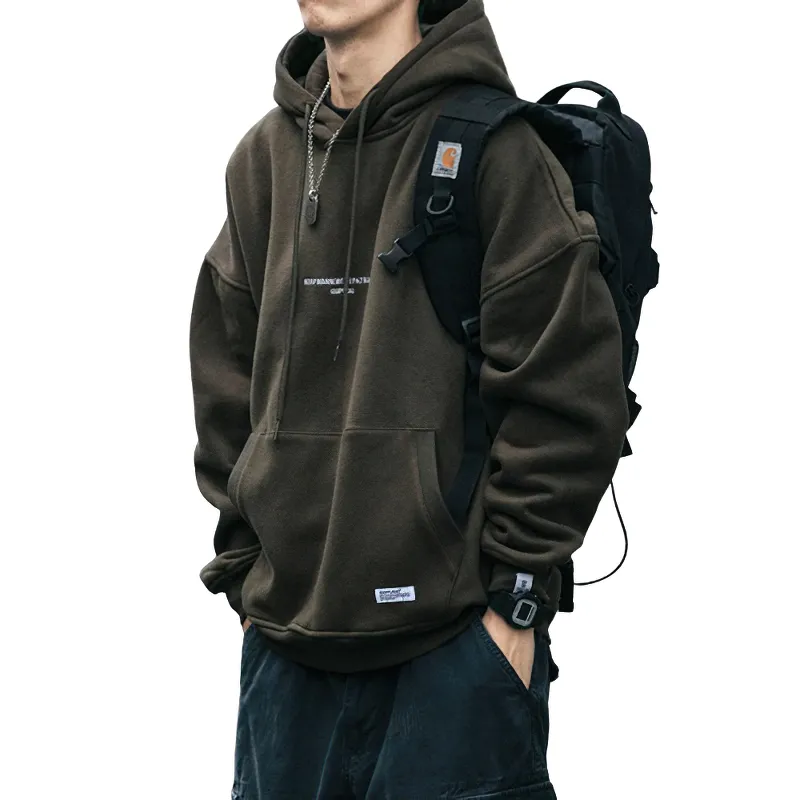 Cool Thin Fleece Hoodie For Men / Male Casual Streetwear / Stylish Hip Hop Clothing