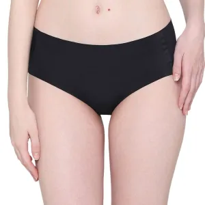 Invisible Comfort Mid-Waist Full Coverage Seamless Everyday wear Hipster Panty - Black