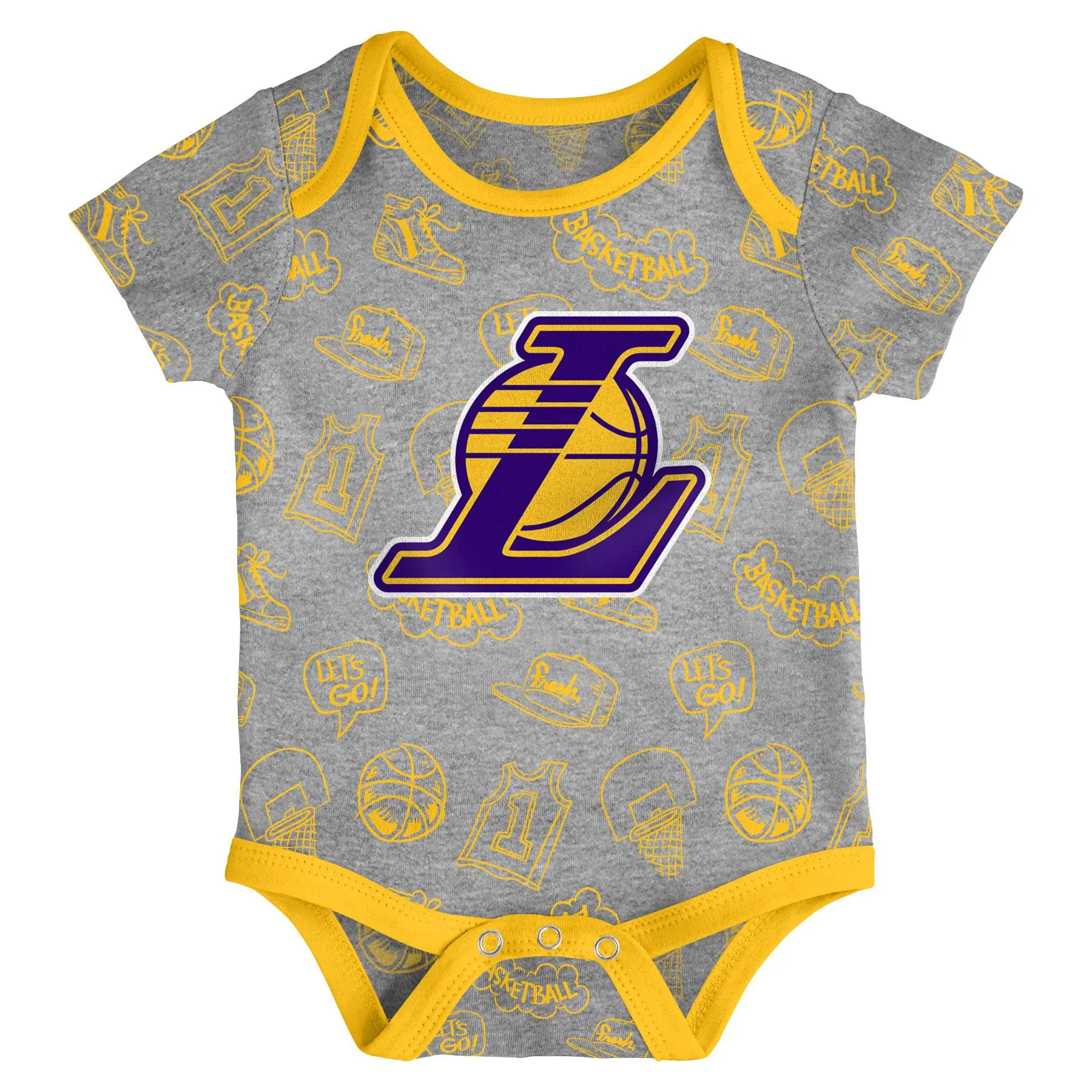 Lakers Trifecta 3 Pack Bodysuit Set