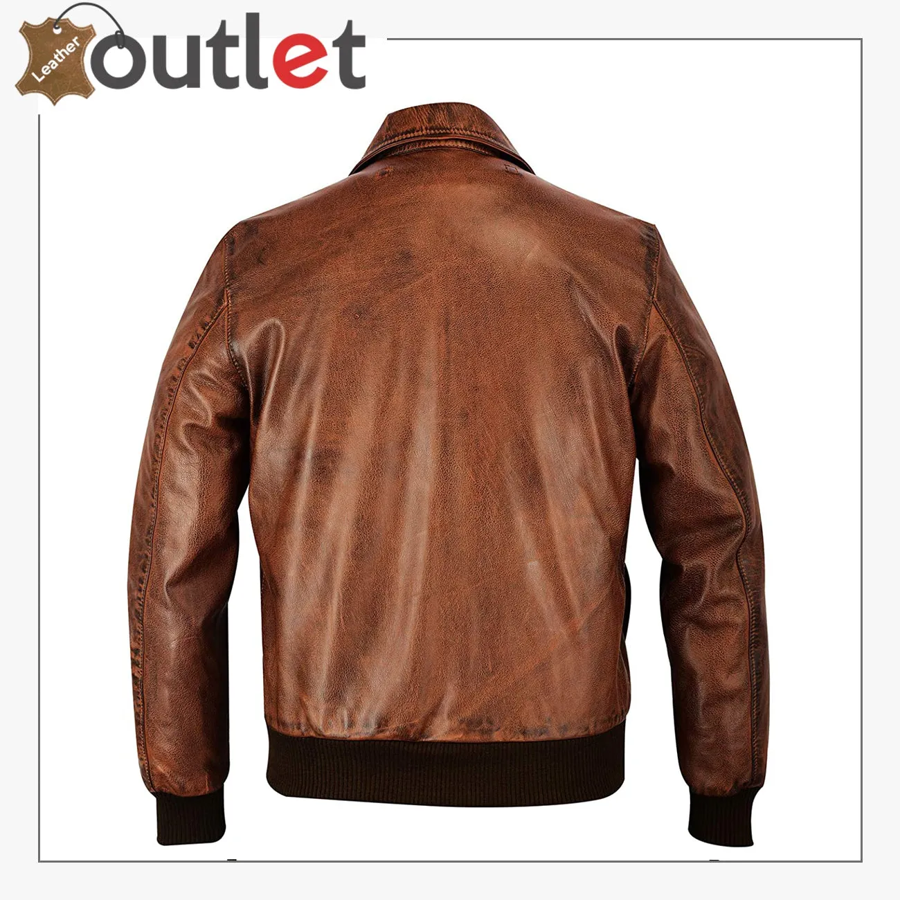 Mens A2 Real Goatskin Leather Pilot Flying Jacket