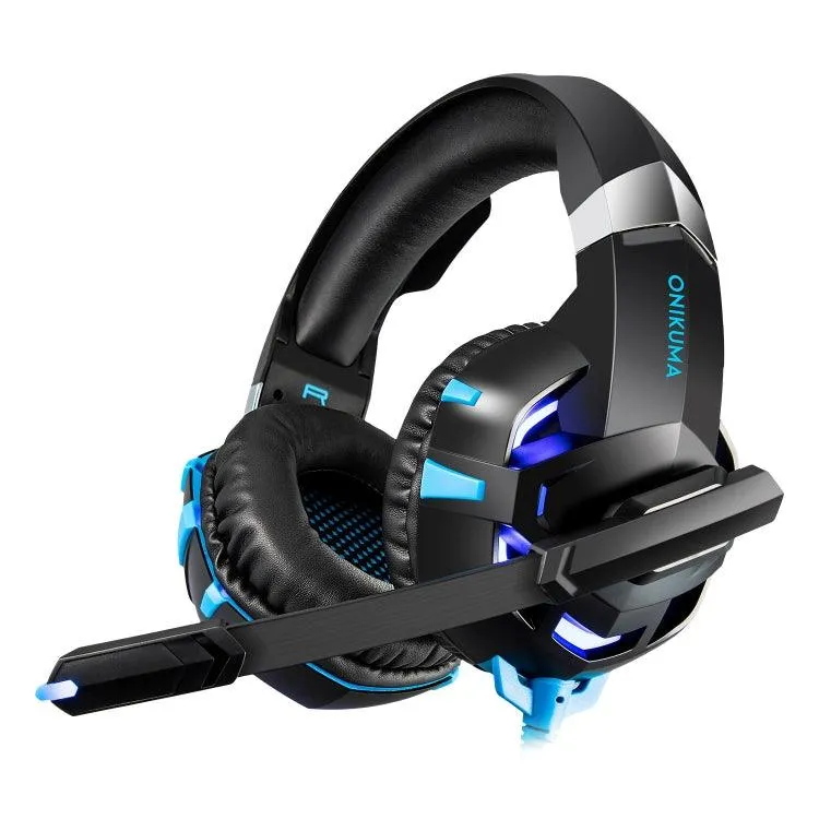 ONIKUMA K2A Elite Over-Ear Gaming Headset with LED Effects & Premium Microphone