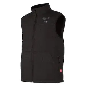 Open Box -  Milwaukee Tool Men's X-Large M12 12V Li-Ion Cordless AXIS Black Heated Quilted Vest (Vest Only)