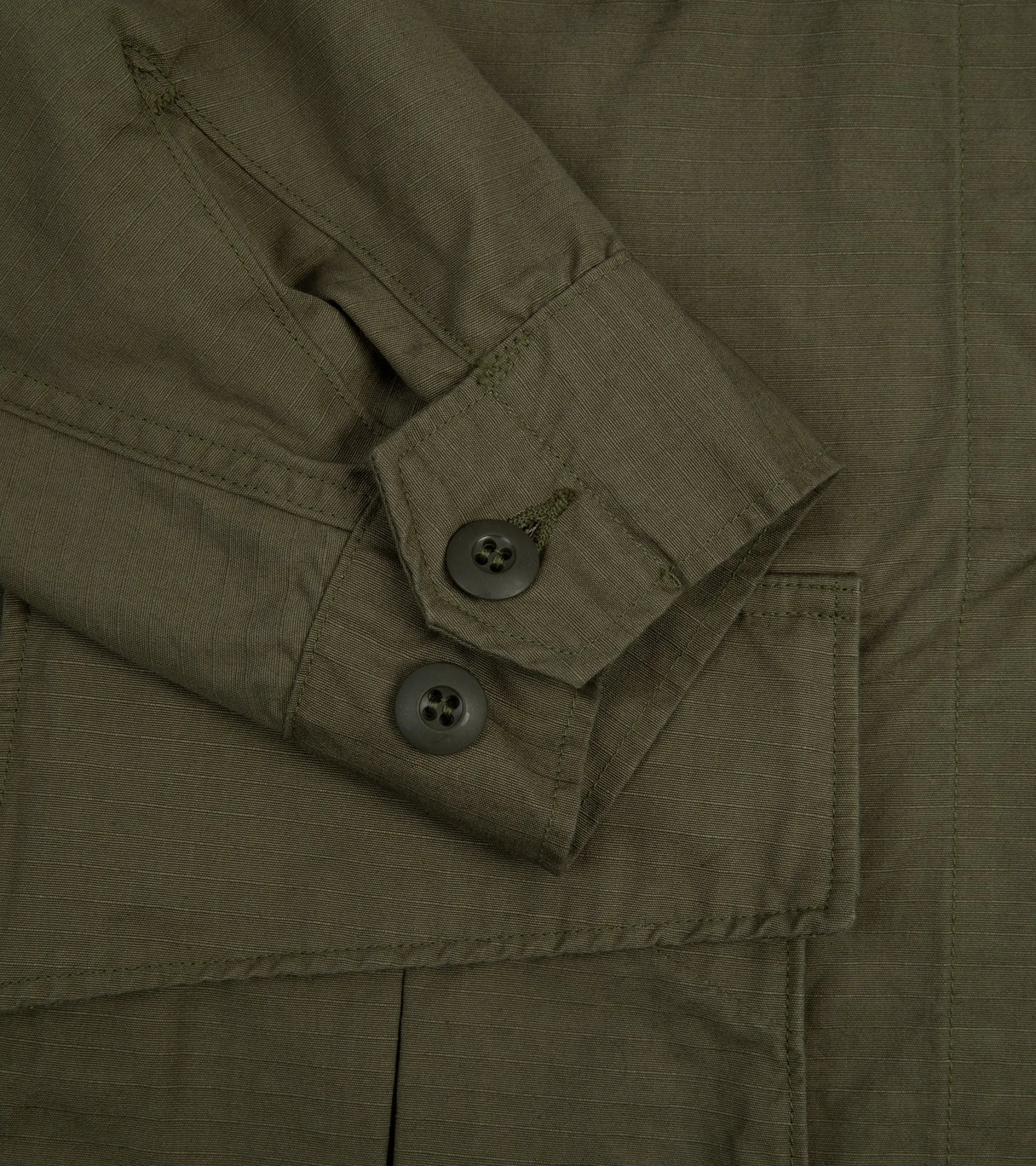 OrSlow Cotton Ripstop Tropical Jacket: Army Green