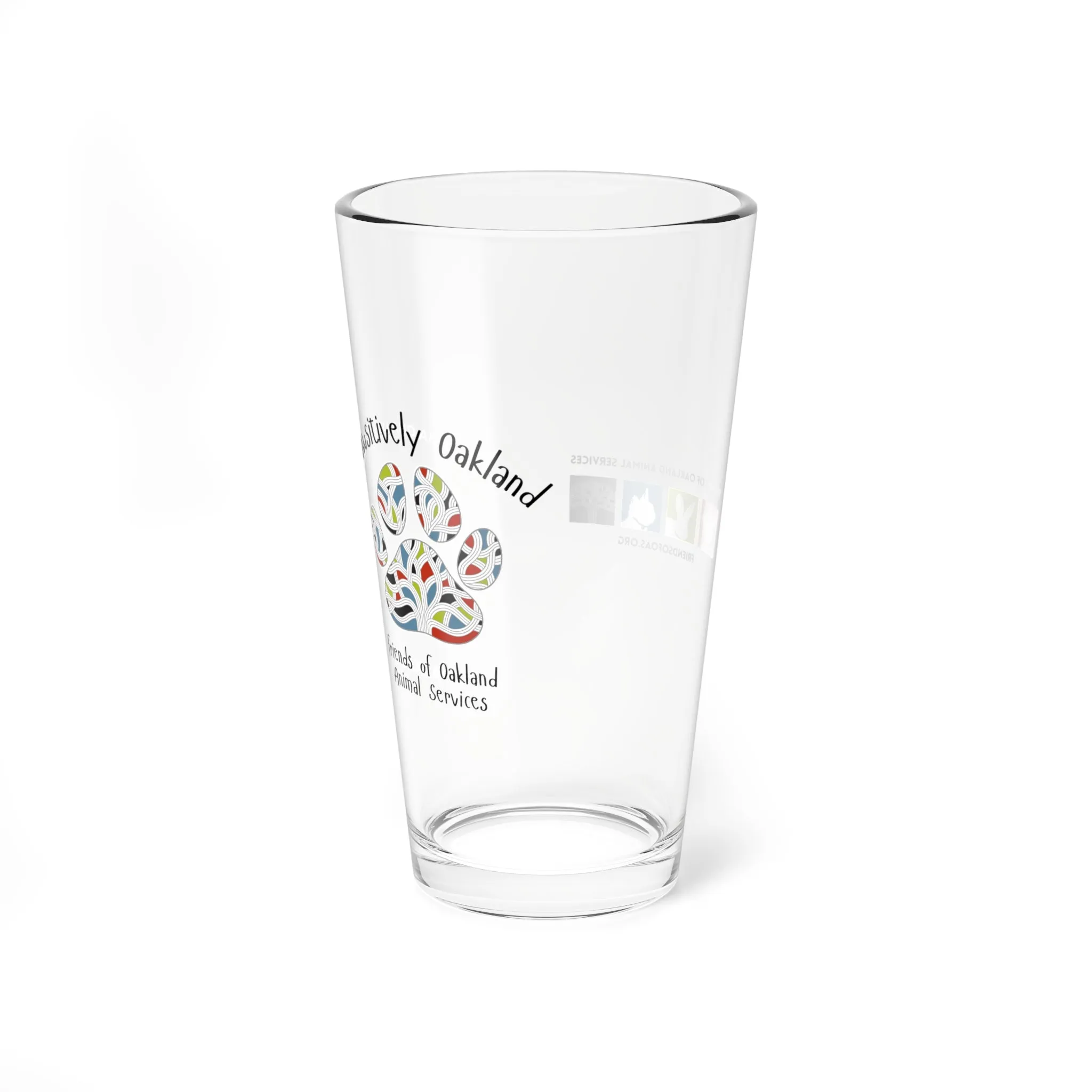 Pawsitively Oakland Glass, 16oz