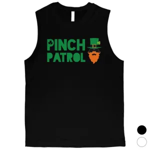 Pinch Patrol Leprechaun Muscle Tank Top Mens St Paddys Day Tank Top