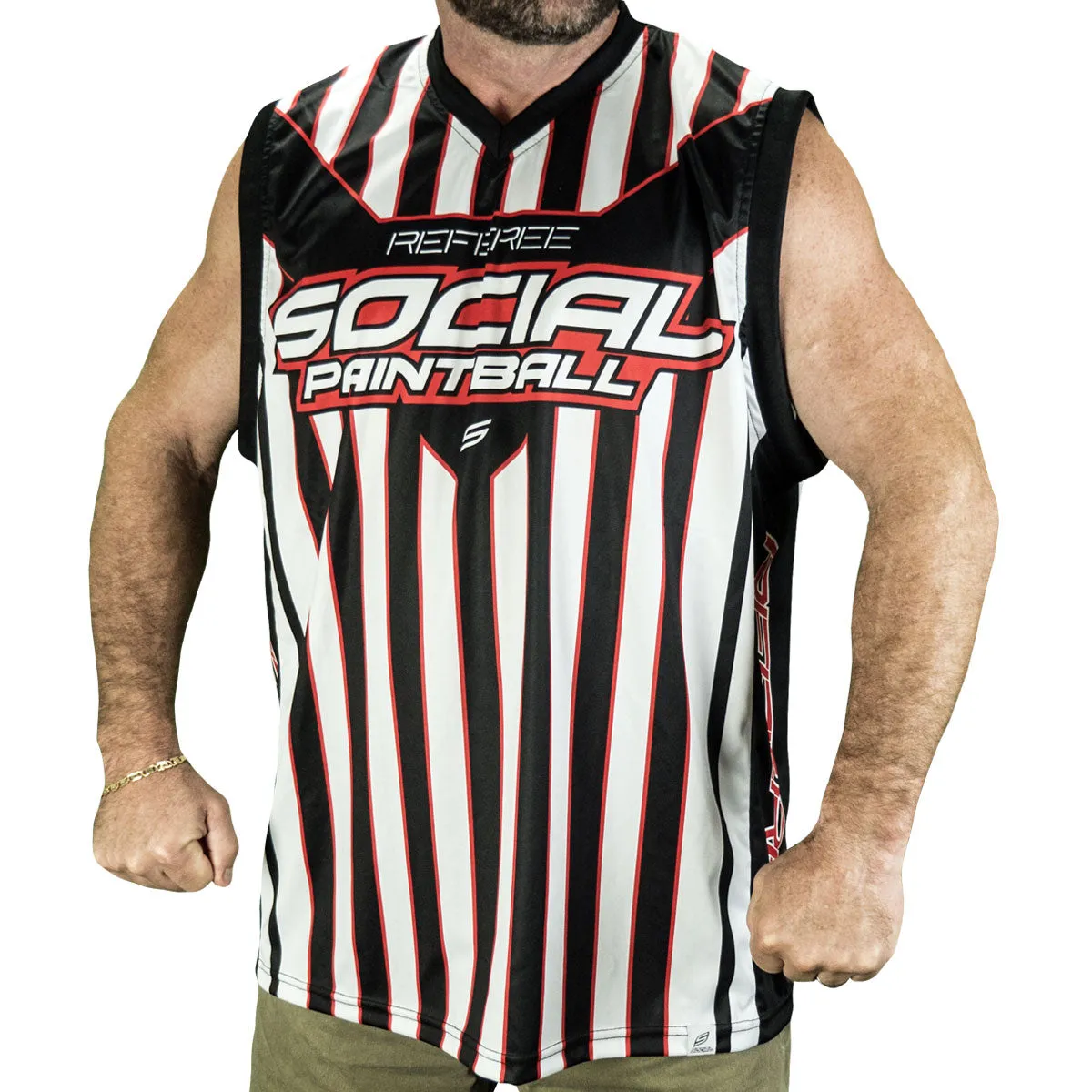 Social Paintball Grit Sleeveless Jersey - Referee