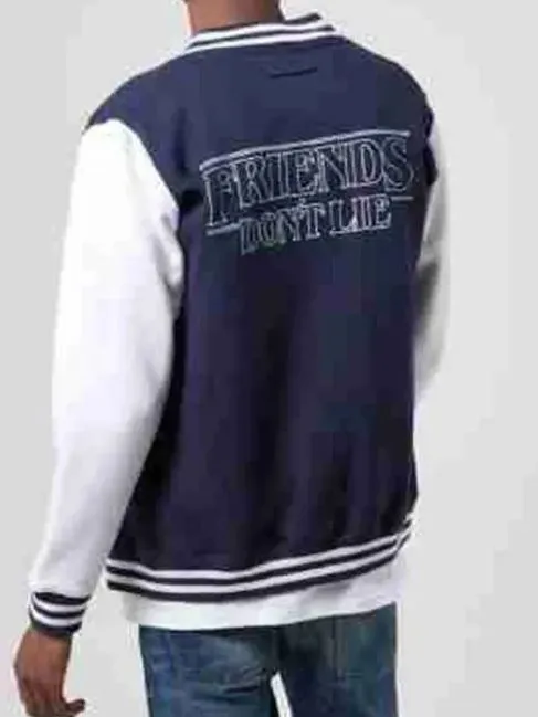 Stranger Things Friends Don’t Lie Unisex Varsity Jacket