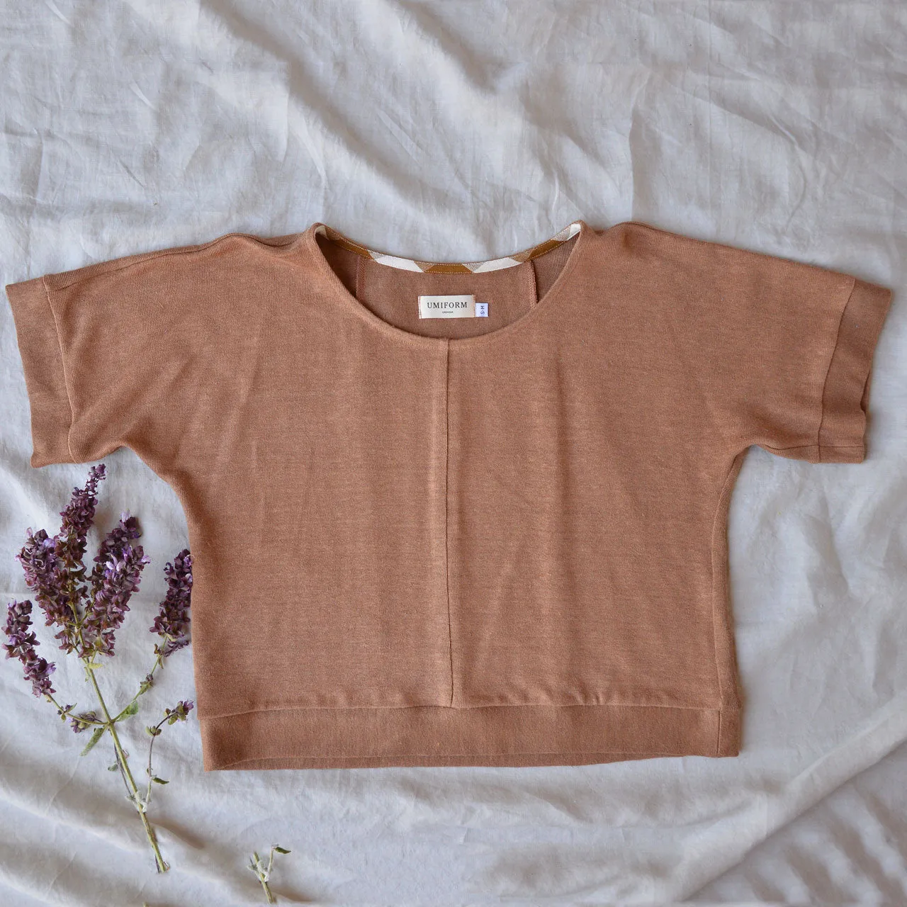 Women's Hemp Pieces Tee - 100% Hemp - Brown Rose